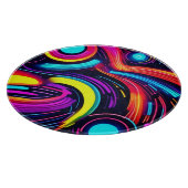 Neon Dreamscape Art Snijplank (Hoek)
