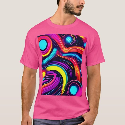 Neon Dreamscape Art T-shirt (Voorkant)