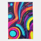 Neon Dreamscape Art Theedoek (Verticaal)