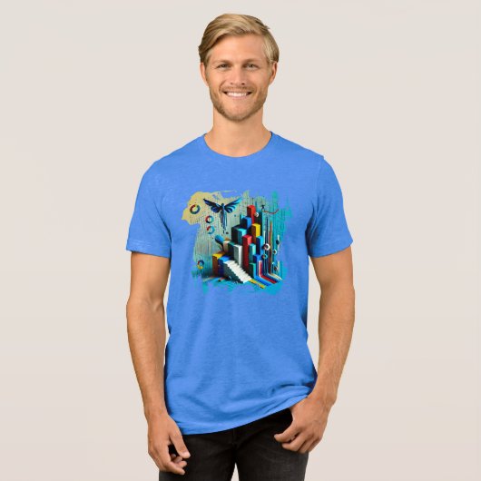 Neon Dreamscape - Digitale kunst T-shirt (Voorkant volledig)