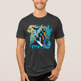Neon Dreamscape - Digitale kunst T-shirt