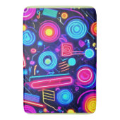 Neon Dreamscape: een levendige Abstracte kunst Badmat (Voorkant Verticaal)