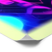 Neon Dreamscape: een levendige Abstracte kunst Poster (Hoek)