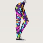 Neon Dreamscape: een psychedelische reis Leggings (Rechts)