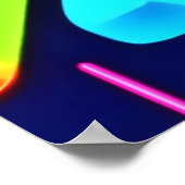 Neon Dreamscape: een psychedelische reis Poster (Hoek)