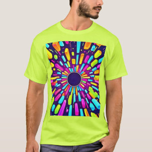 Neon Dreamscape: een psychedelische reis T-shirt