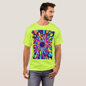 Neon Dreamscape: een psychedelische reis T-shirt (Voorkant volledig)