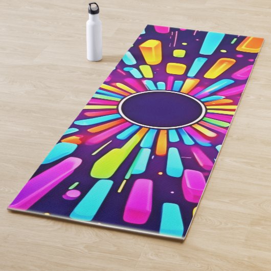 Neon Dreamscape: een psychedelische reis Yogamat (In situ)
