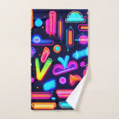 Neon Dreamscape Symphony Bad Handdoek (Handdoek)