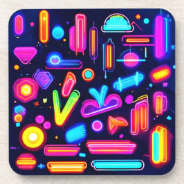 Neon Dreamscape Symphony Bier Onderzetter