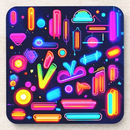 Neon Dreamscape Symphony Bier Onderzetter (Voorkant)
