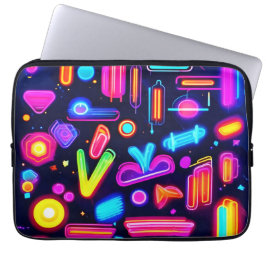 Neon Dreamscape Symphony Laptop Sleeve
