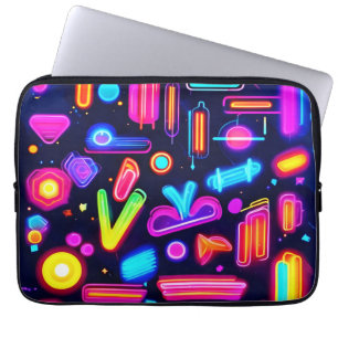 Neon Dreamscape Symphony Laptop Sleeve