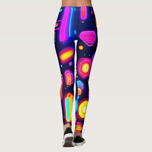 Neon Dreamscape Symphony Leggings (Achterkant)