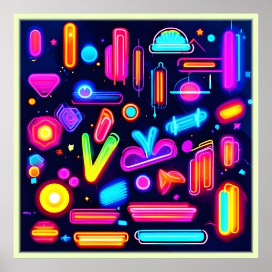 Neon Dreamscape Symphony Poster (Voorkant)
