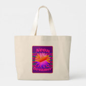 Neon Dreamweaver Epic Retro Wild Design Grote Tote Bag (Achterkant)