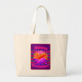 Neon Dreamweaver Epic Retro Wild Design Grote Tote Bag (Voorkant)