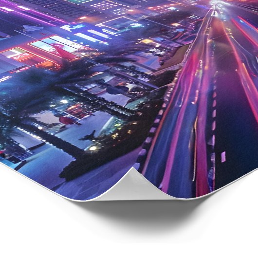 Neon Drenched Dubai Poster (Hoek)