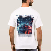Neon Drift City Silhouet Kunst T-shirt (Achterkant)