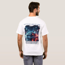 Neon Drift City Silhouet Kunst T-shirt