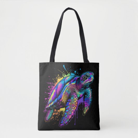 Neon Drift Tote Bag (Voorkant)