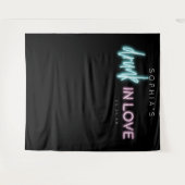 Neon Drink in Love Bachelorette Party Wandkleed (Voorkant (horizontaal))