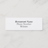 Neon Drink Mixoloog Bartender Mini Visitekaartje (Achterkant)