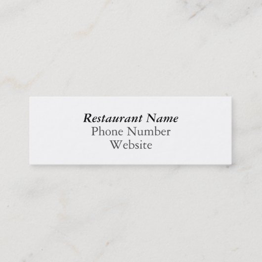 Neon Drink Mixoloog Bartender Mini Visitekaartje (Achterkant)