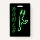 Neon Drinken en dansende 21e verjaardag Invita Badge (Achterkant)