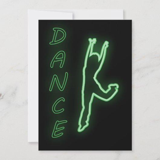 Neon Drinken en dansende 21e verjaardag Kaart (Achterkant)