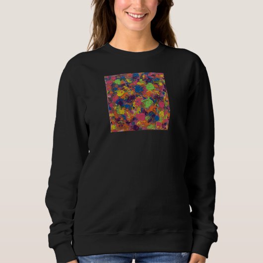 Neon Drip Art esthetische hoodie | Unisex Streetwe Trui (Voorkant)