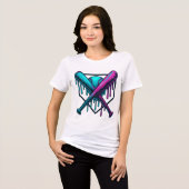 Neon Drip Baseball Bats T-Shirt Design – Bold Stor (Voorkant volledig)