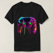 Neon Drip Game Controller T-Shirt (Design voorkant)