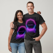 Neon Dromen Aangepaste Naam Retro 80s Synthwave T- T-shirt (Unisex)