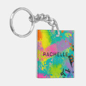 Neon Dromen Abstract Sleutelhanger (Voorkant Links)