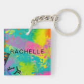 Neon Dromen Abstract Sleutelhanger (Achterkant)