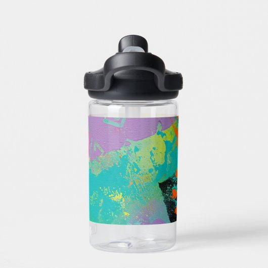 Neon Dromen Abstract Waterfles (Achterkant)