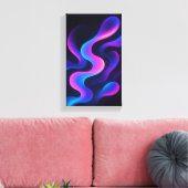 Neon Dromen Abstracte Wandkunst | Modern Kleurrijk Canvas Afdruk (Insitu (Woonkamer))