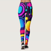 Neon Dromen: Een Psychedelische Digitale Odyssee Leggings (Achterkant)