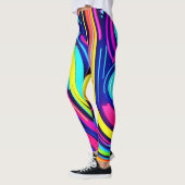 Neon Dromen: Een Psychedelische Digitale Odyssee Leggings (Links)