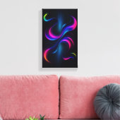 Neon Dromen III Galerij Kunst | Modern Abstract Canvas Afdruk (Insitu (Woonkamer))