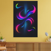 Neon Dromen III Metaal Wand Kunst | Modern Abstrac Canvas Afdruk (Insitu (Woonkamer))