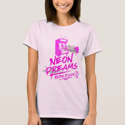 Neon Dromen Retro Fusion – Arcade Graffiti T-shirt (Voorkant)