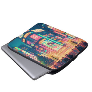 Neon Dromen van Shibuya Laptop Sleeve