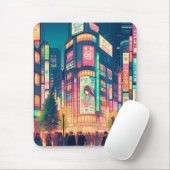 Neon Dromen van Shibuya Muismat (Met muis)
