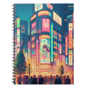 Neon Dromen van Shibuya Notitieboek