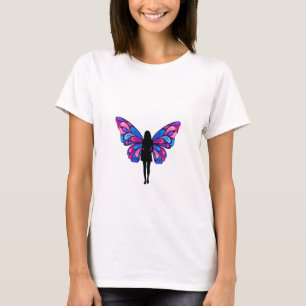 Neon Droom Vlinder Vleugels Grafisch T-shirt