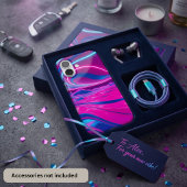 Neon Droomgolf Elektrisch Roze & Blauwe Abstracte Case-Mate iPhone Case