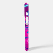 Neon Droomgolf Elektrisch Roze & Blauwe Abstracte Case-Mate iPhone Case (Achterkant / Links)