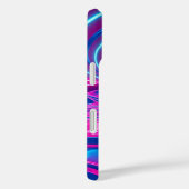 Neon Droomgolf Elektrisch Roze & Blauwe Abstracte Case-Mate iPhone Case (Achterkant / Rechts)